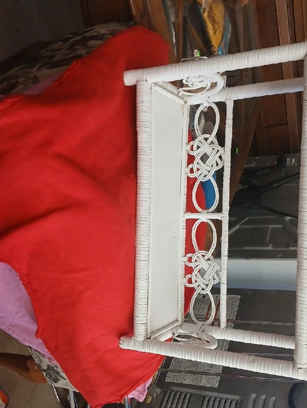 White Wicker Decorative Wall Shelf - Brand Unspecified 17 1/2 X 15 X 6 1/2